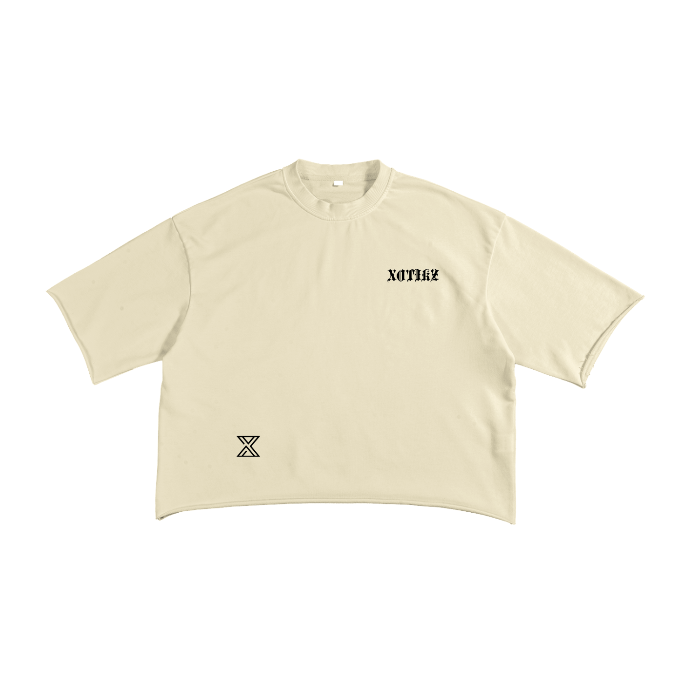 Raw Cropped Boxy Tee - X0TIKZ